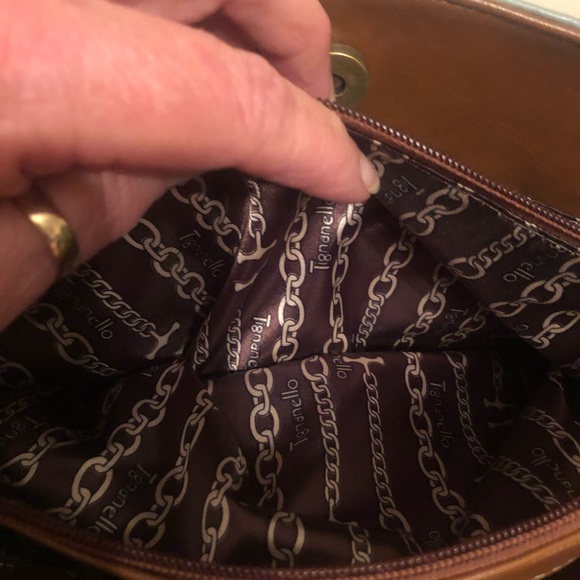 Tignanello two tone light blue & brown handle bag - Picture 12 of 16